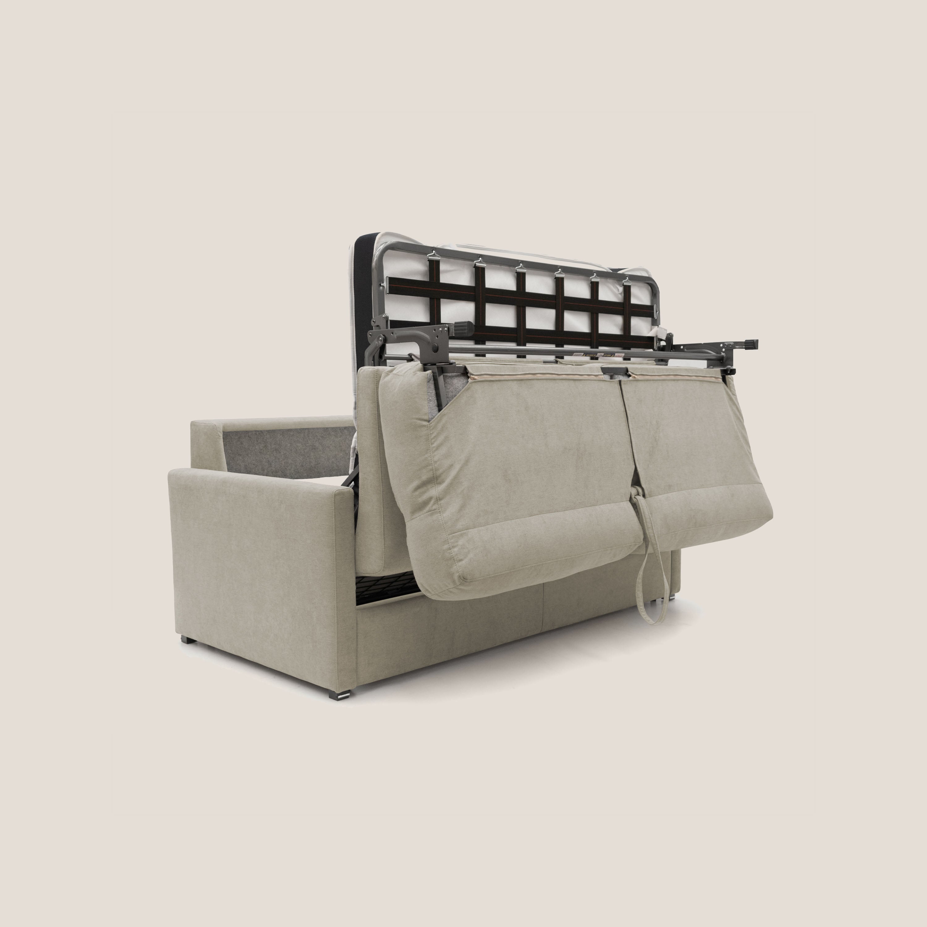 Margot - canapé convertible au dossier haut et moelleux en tissu doux imperméable - Vue supplémentaire 3
