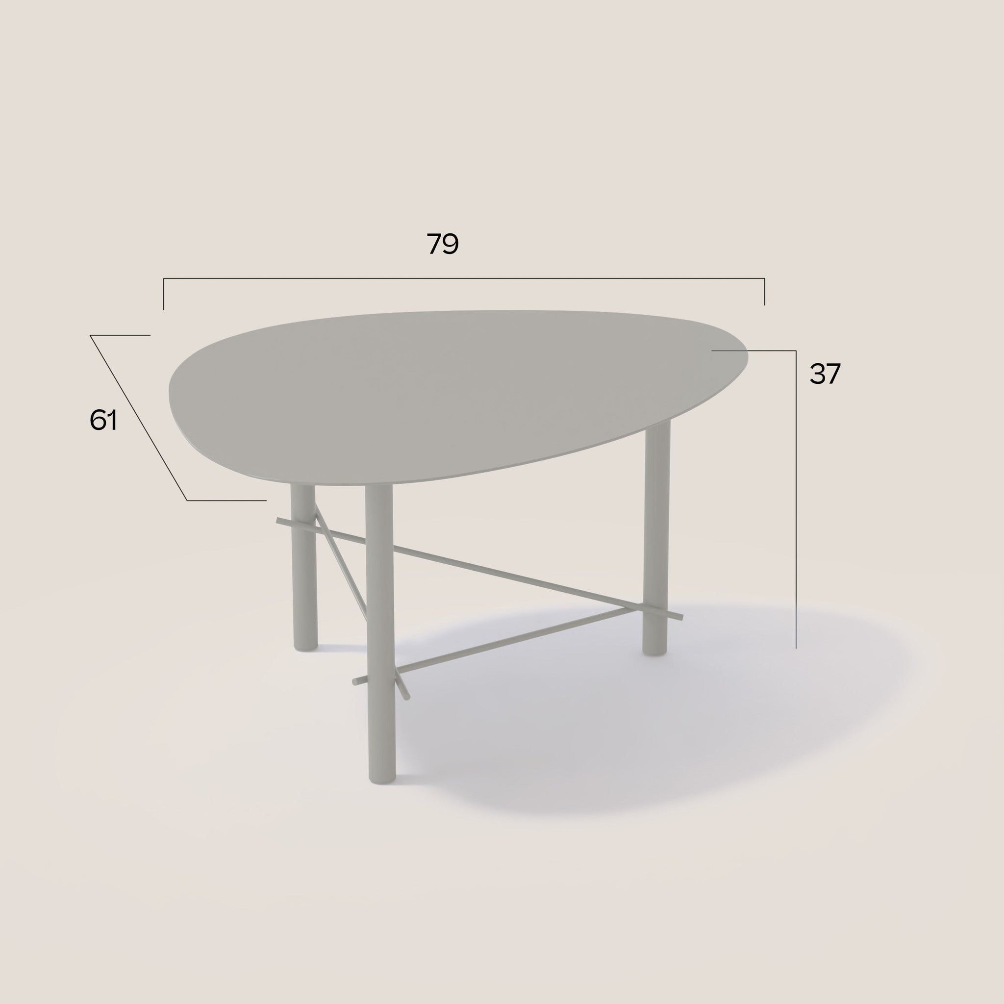 Cookie table basse de salon en laminam terre di matera