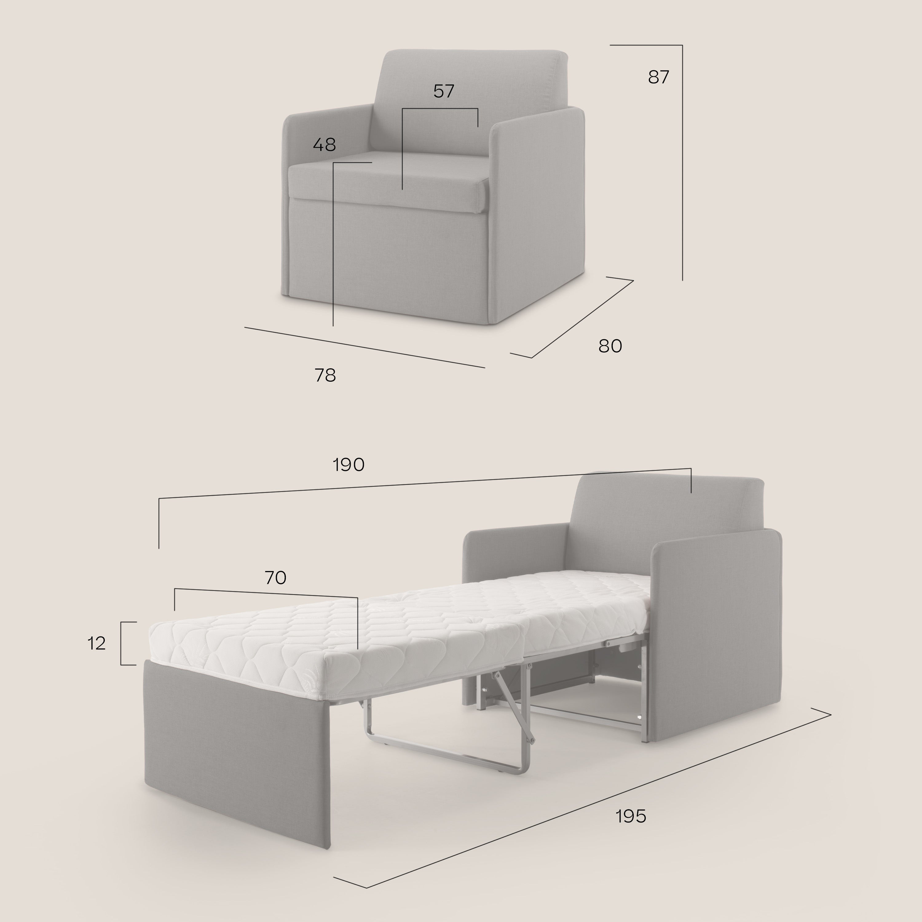DAG - Fauteuil lit en tissu imperméable - Vue supplémentaire 2