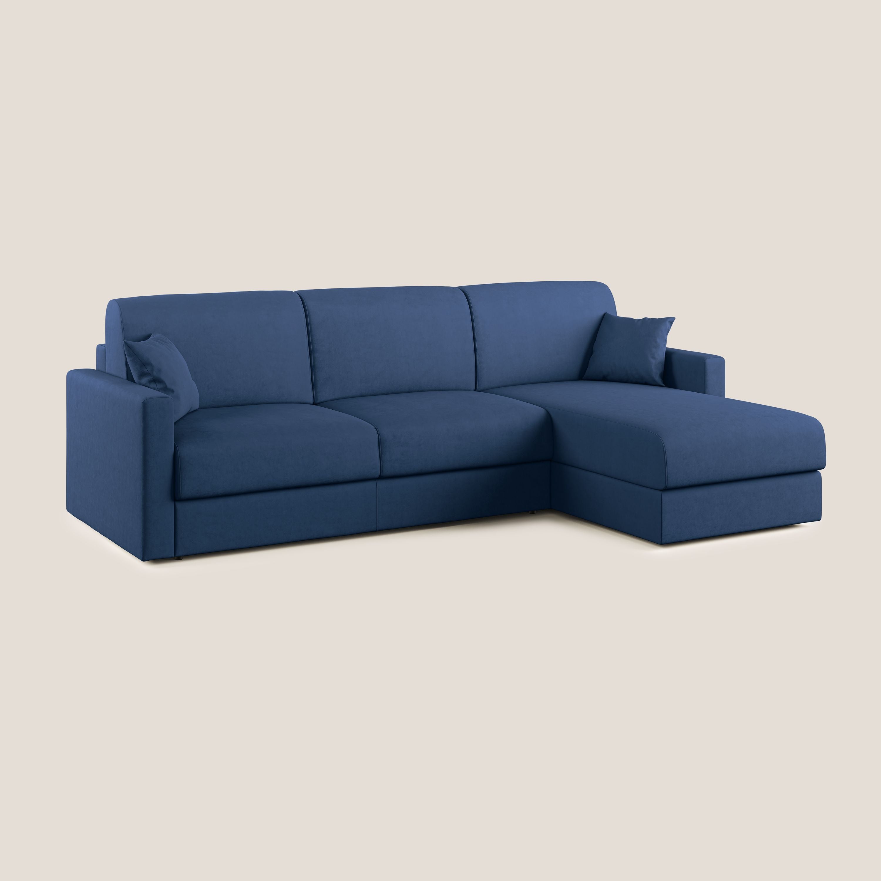 Chris Divano letto angolare con penisola in microfibra smacchiabile T11 - divani.store