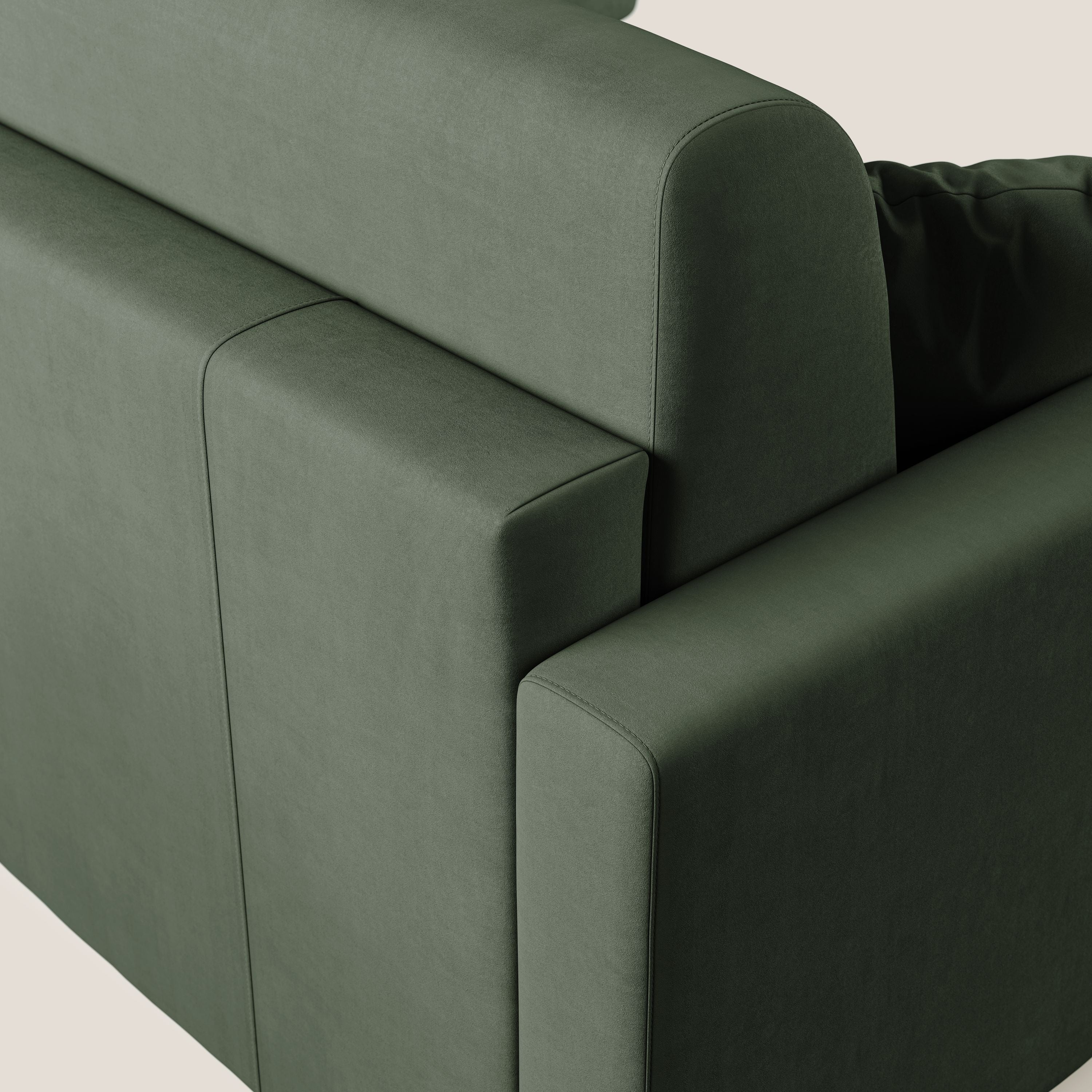 Chris Divano letto angolare con penisola in microfibra smacchiabile T11 - divani.store