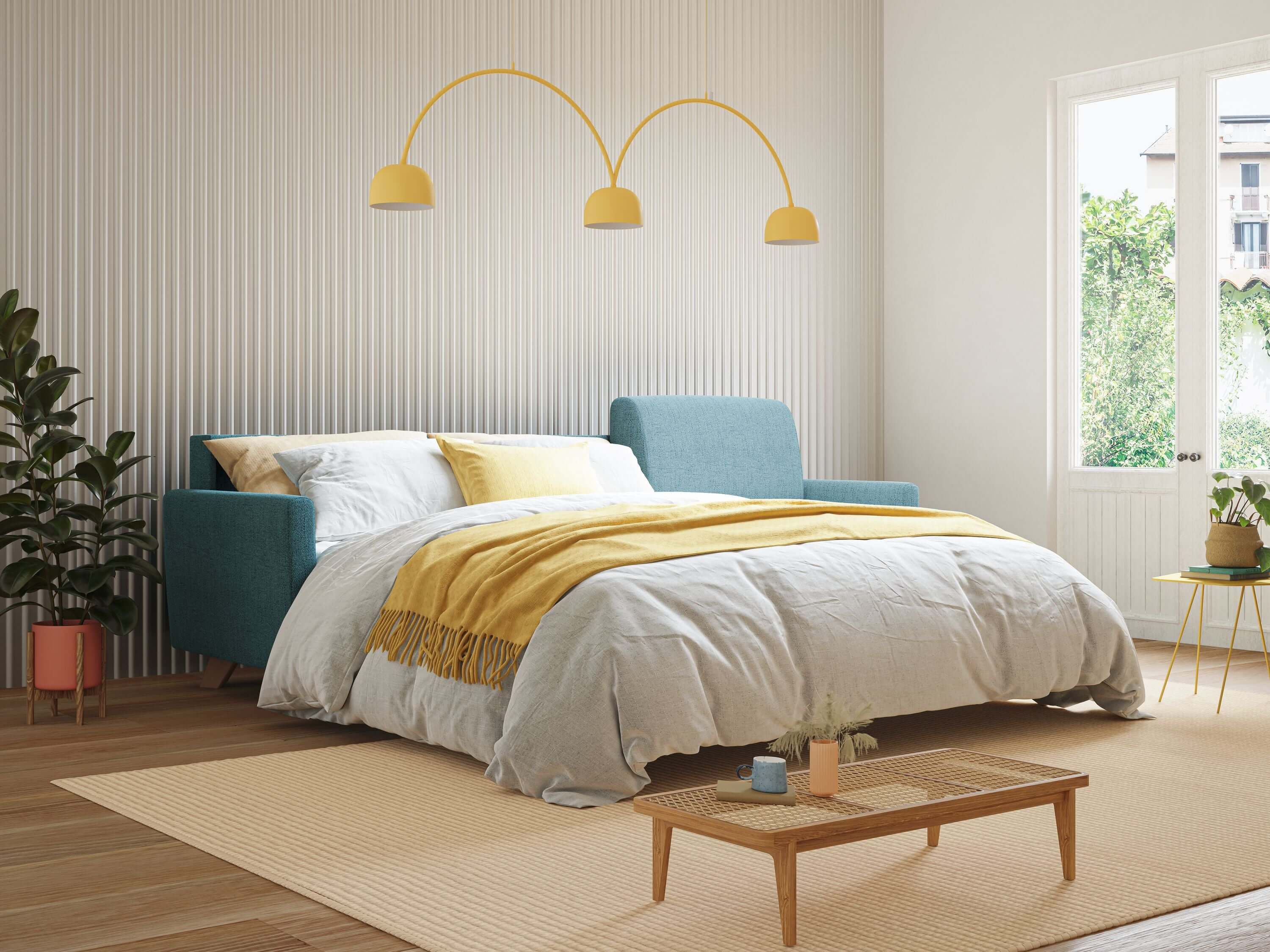 Edgar divano letto angolare in tessuto felis impermeabile T03 - divani.store