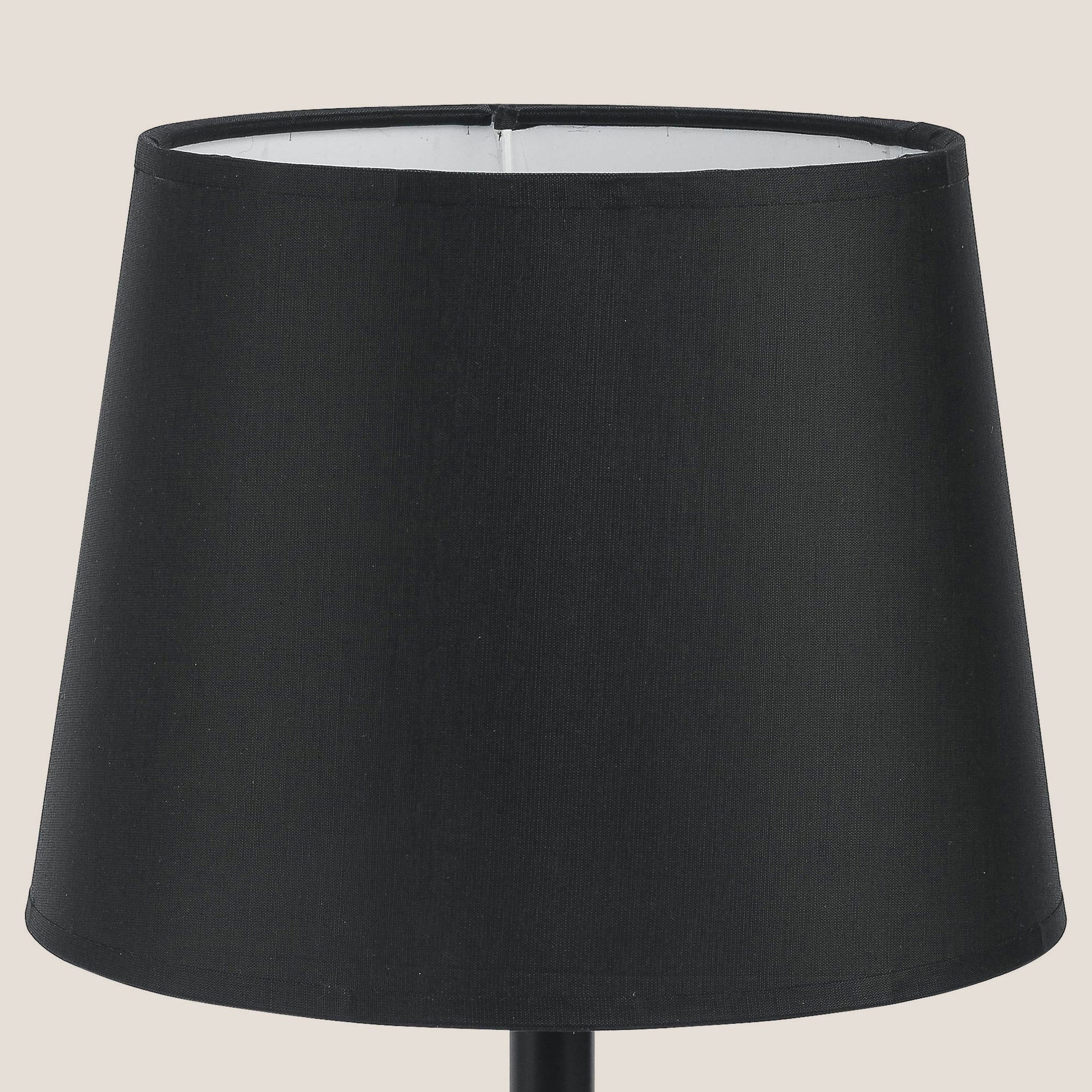 Francis Lampe de table avec abat-jour en tissu noir