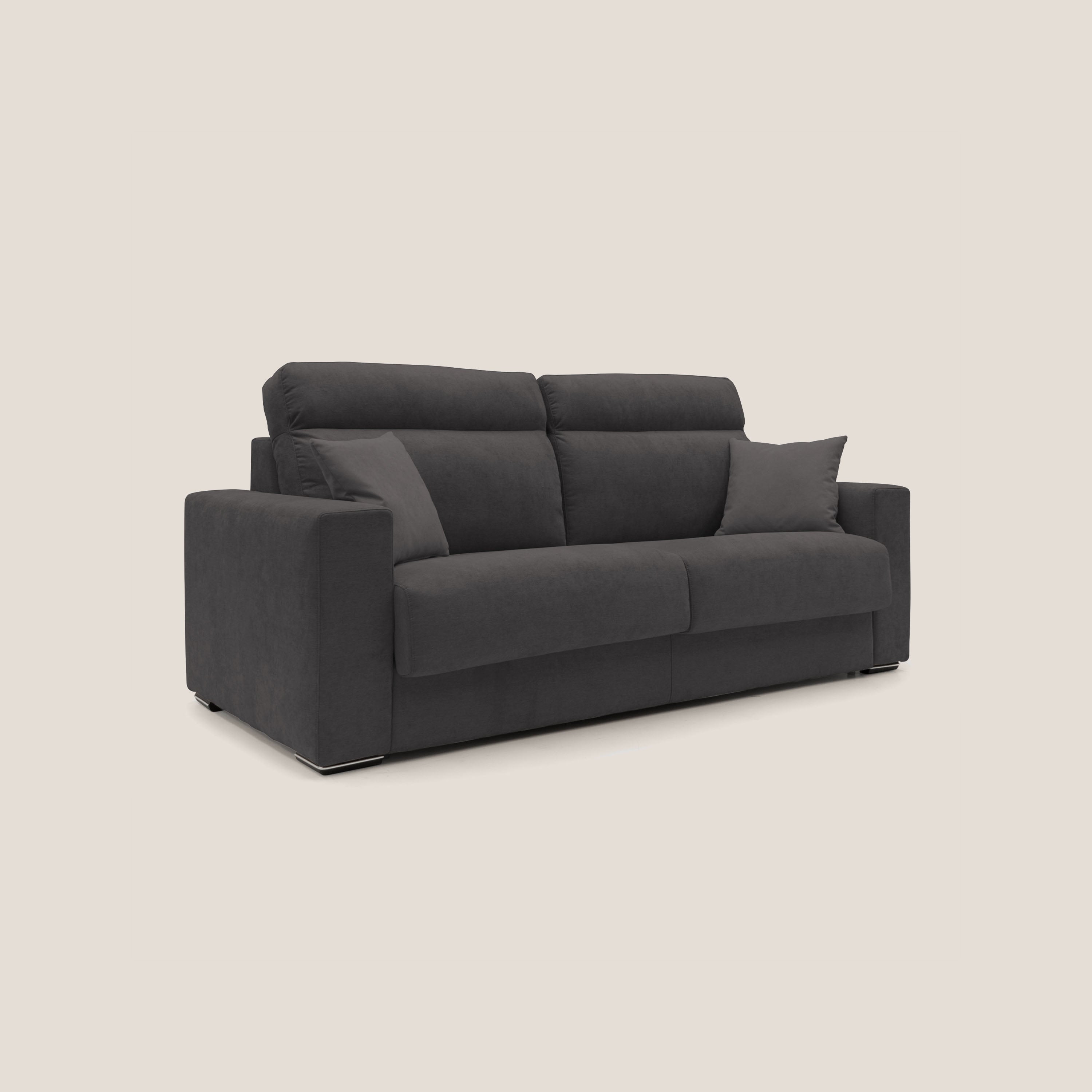 Nikita - canapé lit convertible avec haut dossier moelleux en tissu doux imperméable - Vue supplémentaire 1