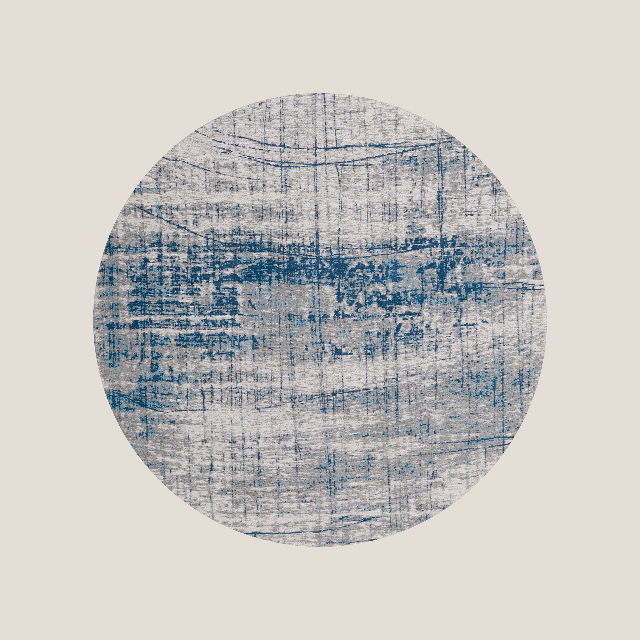 Raggio-di-luna tapis rond en coton à motifs abstraits