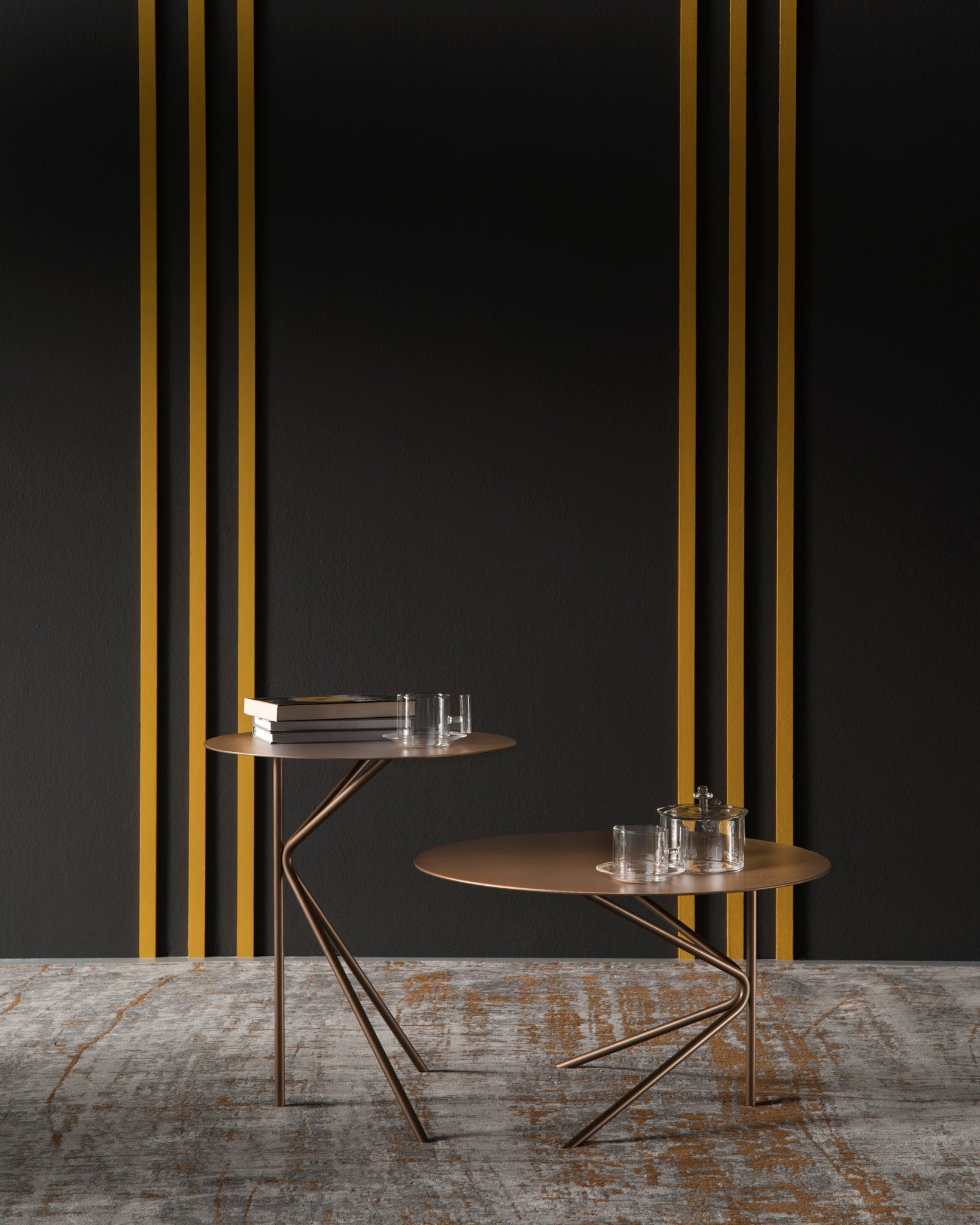 Twin table haute minimaliste ronde en différentes couleurs