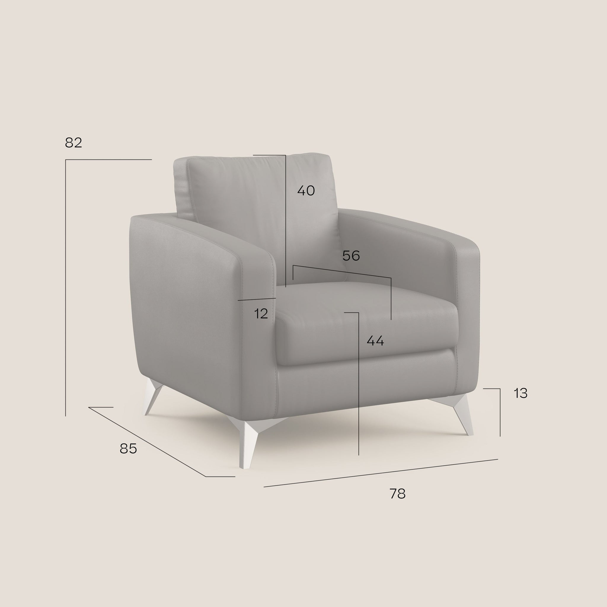 Orione fauteuil en tissu doux imperméable entrelacé T06
