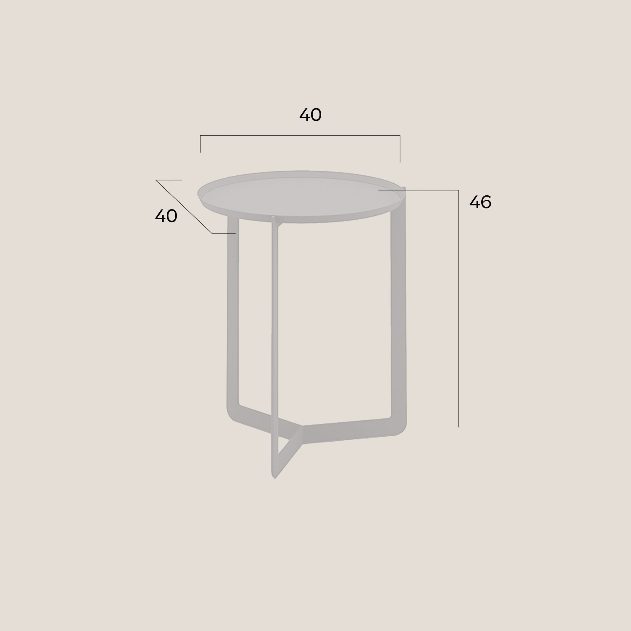 Round Table basse ronde en 3 dimensions en or métallisé