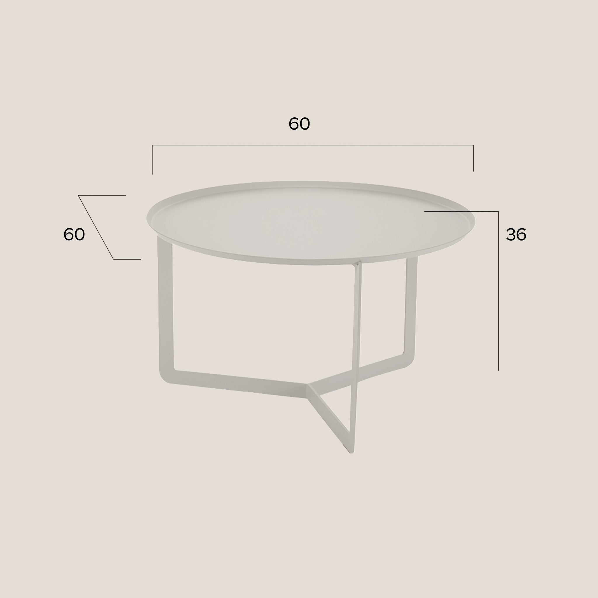 Round Table basse ronde en 3 dimensions en or métallisé