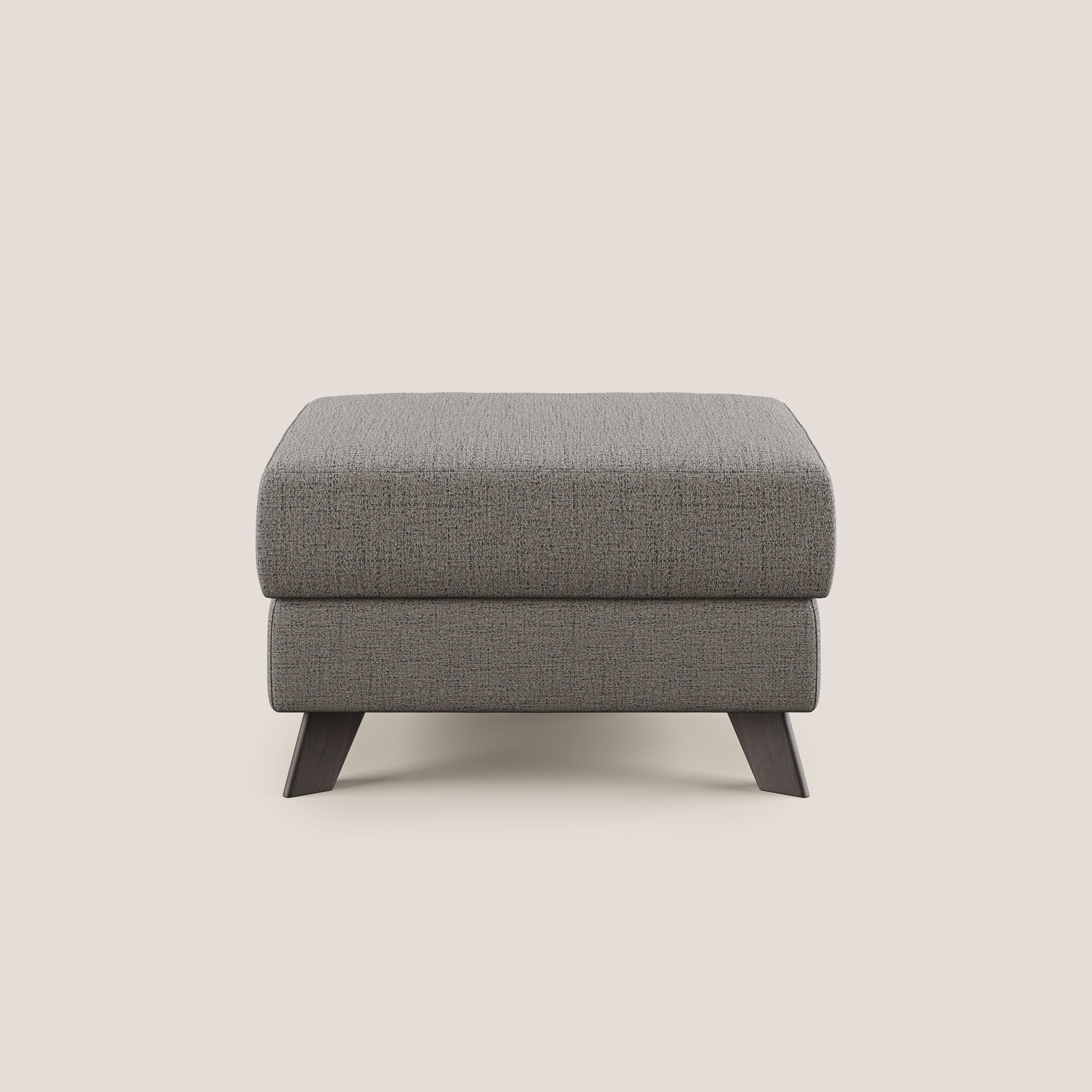 Moon Pouf contenitore e piedini alti in tessuto morbido impermeabile fiammato T03 - divani.store