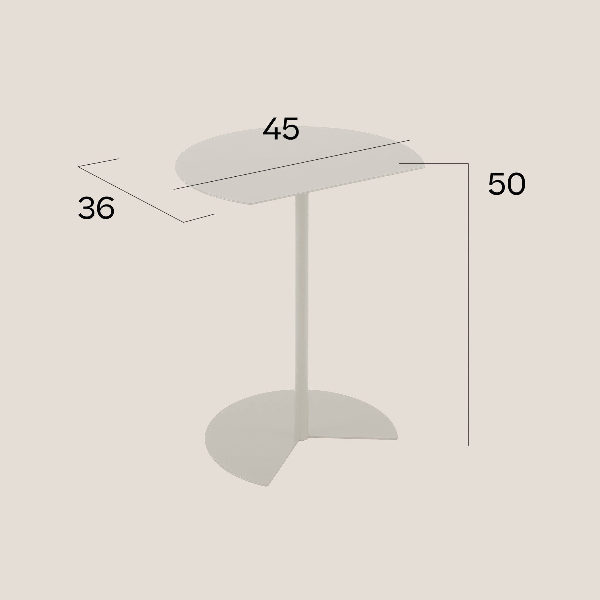 Way Table basse semi-ronde pour salon